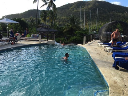 The pool at Marigot Bay Resort